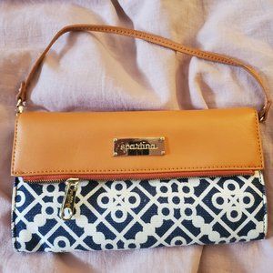 Spartina 449 Leather & Linen Clutch